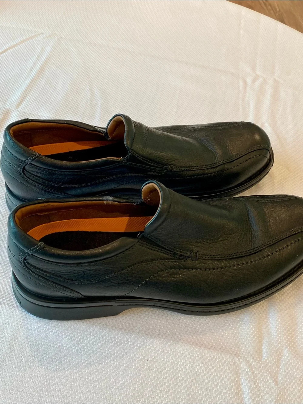 Rockport Black Leather Slip-On Loafers